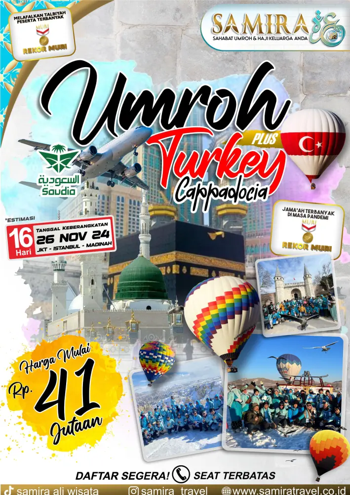 UMROH PLUS TURKI - 16 HARI - 26 NOVEMBER 2024